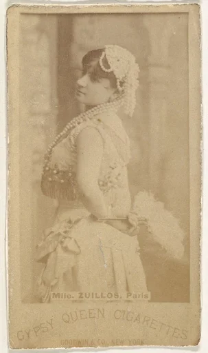 Mlle. Zuillos, Paris, from the Actors and Actresses series (N171) for Gypsy Queen Cigarettes