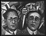 [Detail of "Mussolini" Panel of Diego Rivera's Mural for the New Worker's School, New York City]