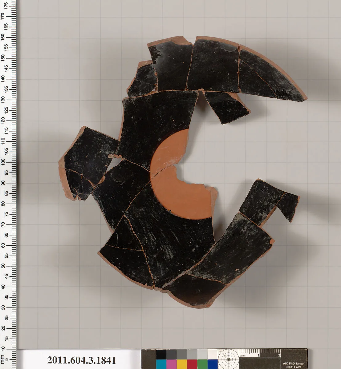 Terracotta fragment of a kylix: Lip cup (drinking cup) — Unknown
