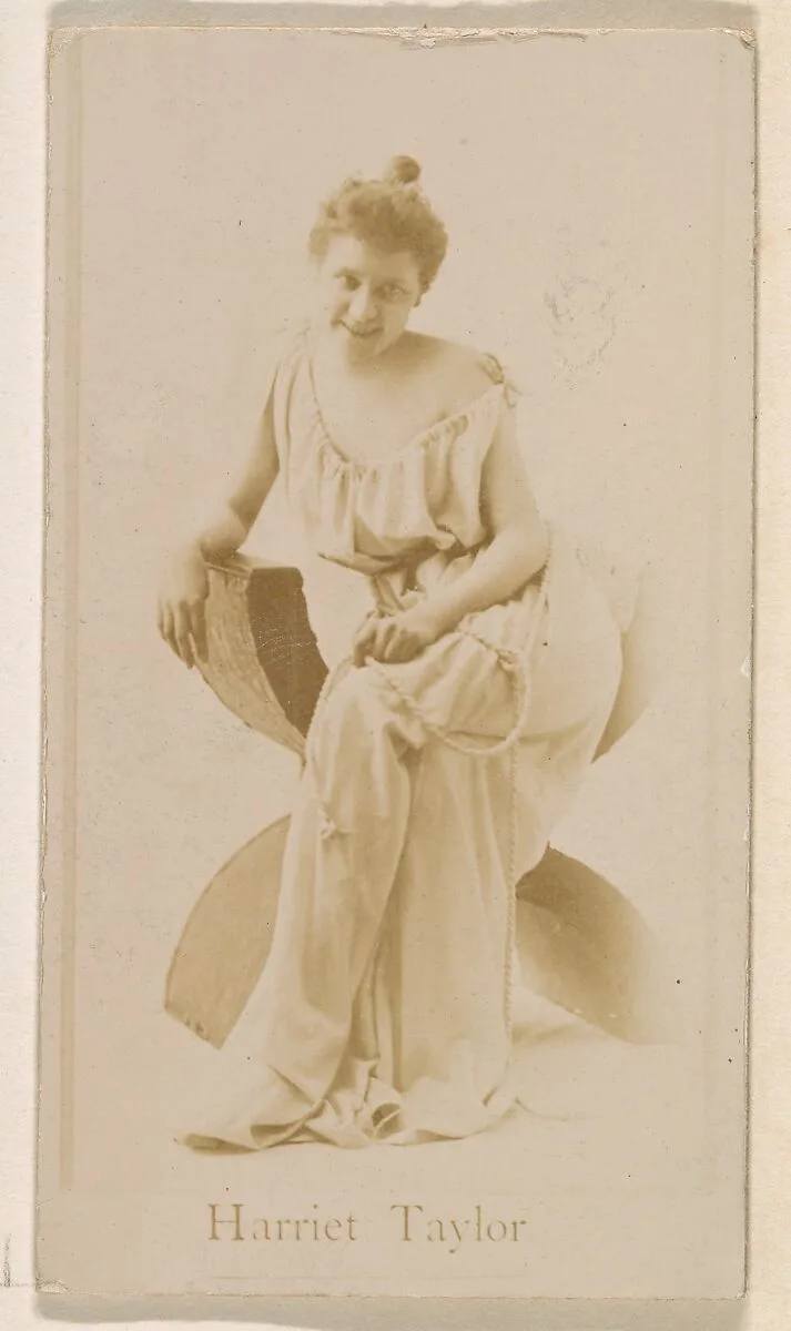 Harriet Taylor, from the Actresses series (N245) issued by Kinney Brothers to promote Sweet Caporal Cigarettes — Kinney Brothers Tobacco Company