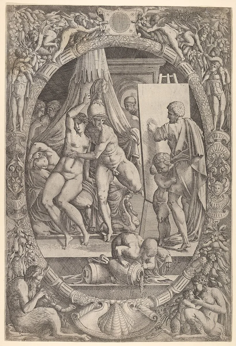 Apelles Painting Alexander and Campaspe — Master IQV|Francesco Primaticcio