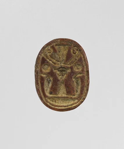 Scarab Inscribed with a Hathor Emblem