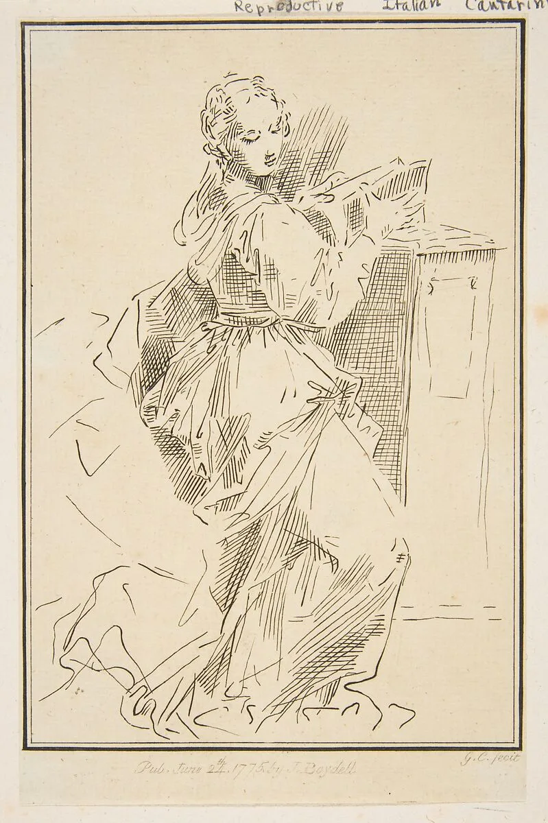 Woman with a book — Simone Cantarini|John Boydell