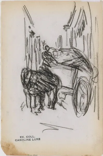 Wagon in Alleyway — George Luks
