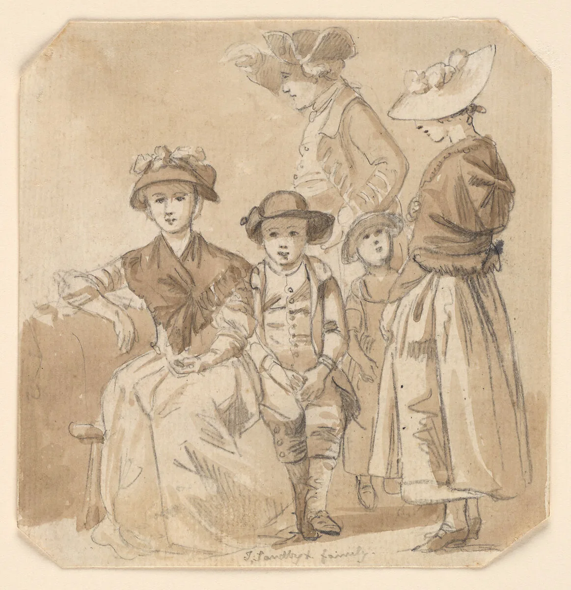 Thomas Sandby and His Family — Paul Sandby