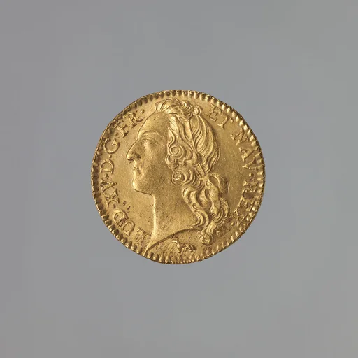 Double Louis d’or of Louis XV of France (b. 1710; r. 1715–74)