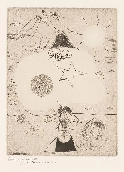 Woman and Volcano — Joan Miró