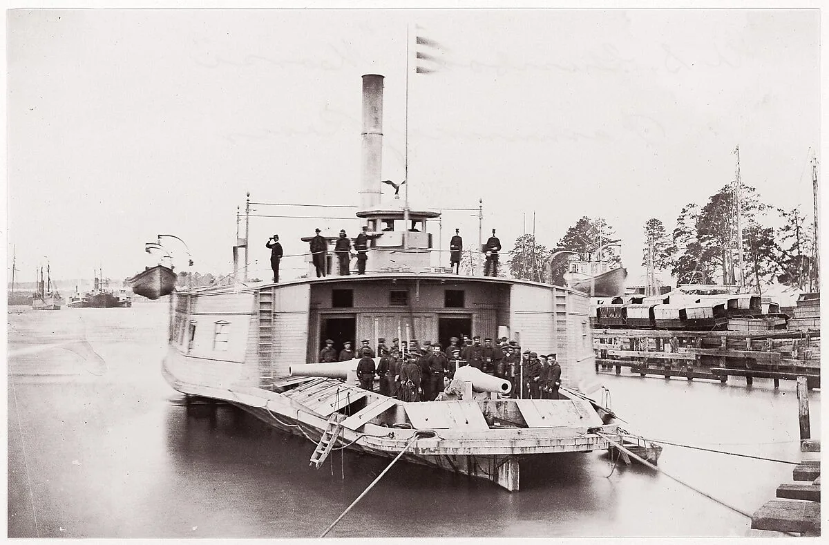 U.S. Gunboat "Commodore Perry" on Pamunkey River — Timothy H. O'Sullivan|Mathew B. Brady