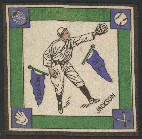 Joe Jackson, Cleveland, American League from Baseball Players Felt Blanket series (B18) — Unknown