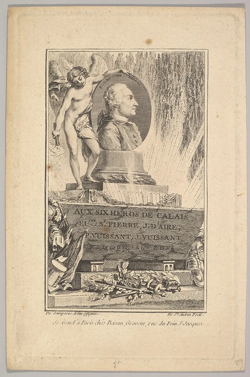 Portrait of Pierre Laurent de Belloy — Augustin de Saint-Aubin|De Sompsois|Chez Basan