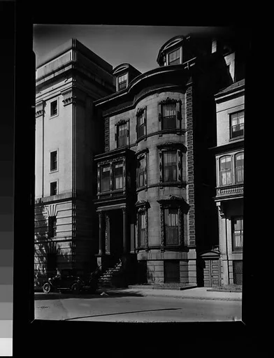 [Greek Revival Town House with Two-Story Entry Porch, South End, Boston, Massachusetts]