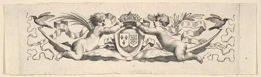 Headband: Two Infants with the Arms of France and Navarre