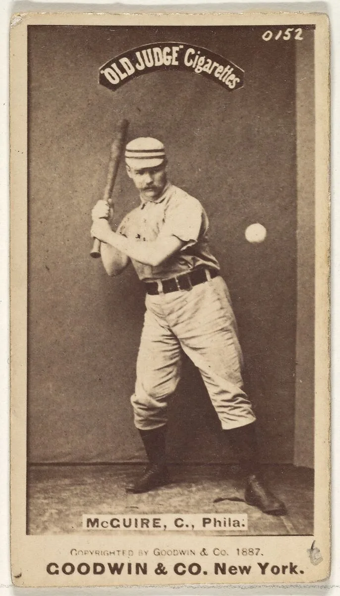 James Thomas "Deacon" McGuire, Catcher, Philadelphia, from the Old Judge series (N172) for Old Judge Cigarettes — Goodwin & Company