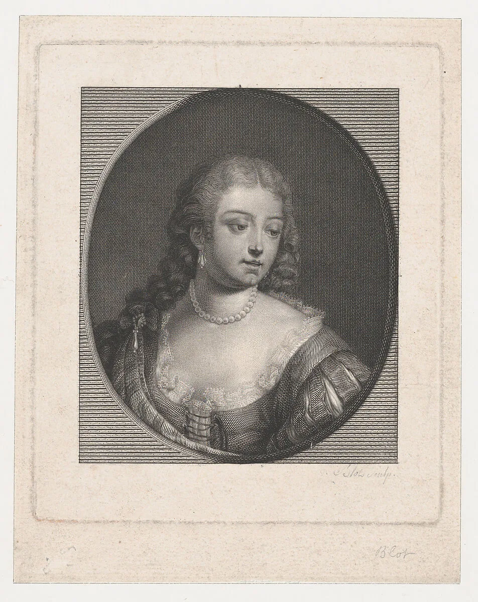 Portrait of Woman with Pearls, after Schalcken — Maurice Blot|Godfried Schalcken