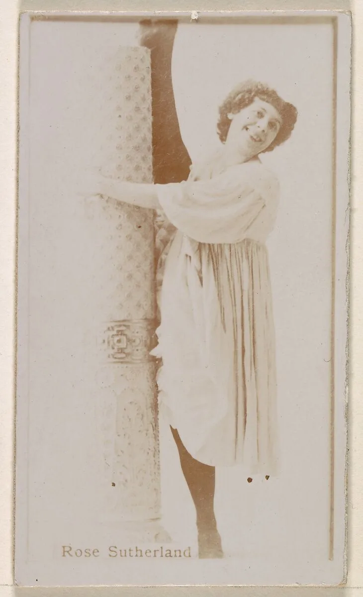 Miss Rose Sutherland, from the Actresses series (N245) issued by Kinney Brothers to promote Sweet Caporal Cigarettes — Kinney Brothers Tobacco Company