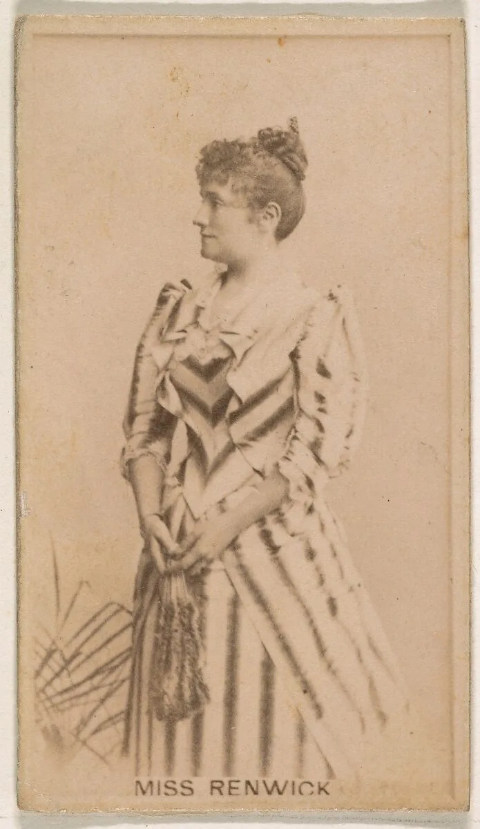 Miss Renwick, from the Actresses series (N245) issued by Kinney Brothers to promote Sweet Caporal Cigarettes — Kinney Brothers Tobacco Company