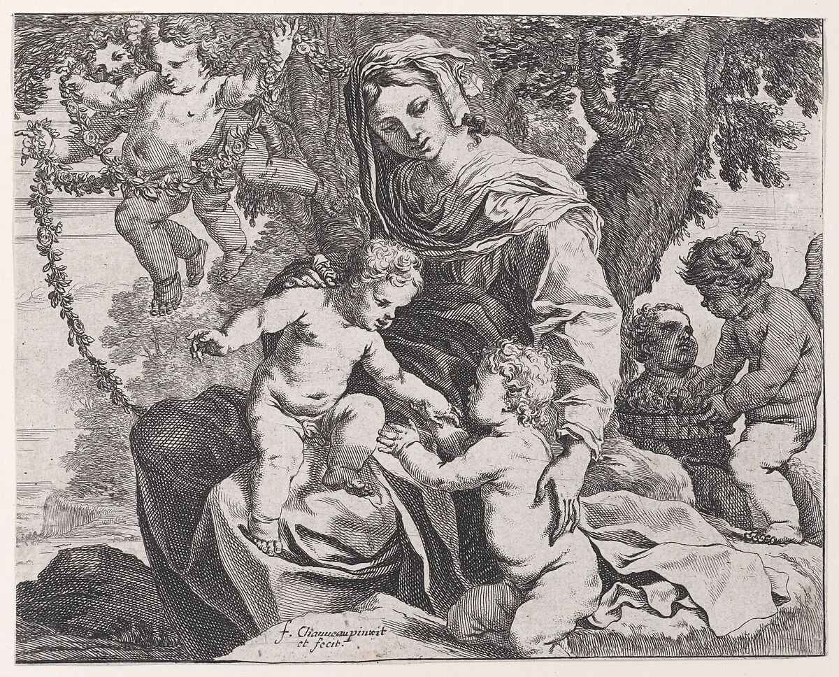 The Virgin with Christ Child and Saint John the Baptist — François Chauveau