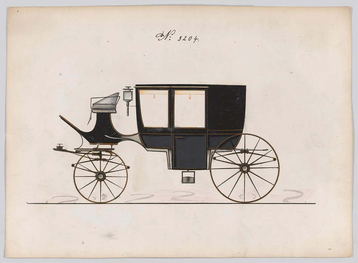 Design for Glass Panel Coach, no. 3204 — Brewster & Co.