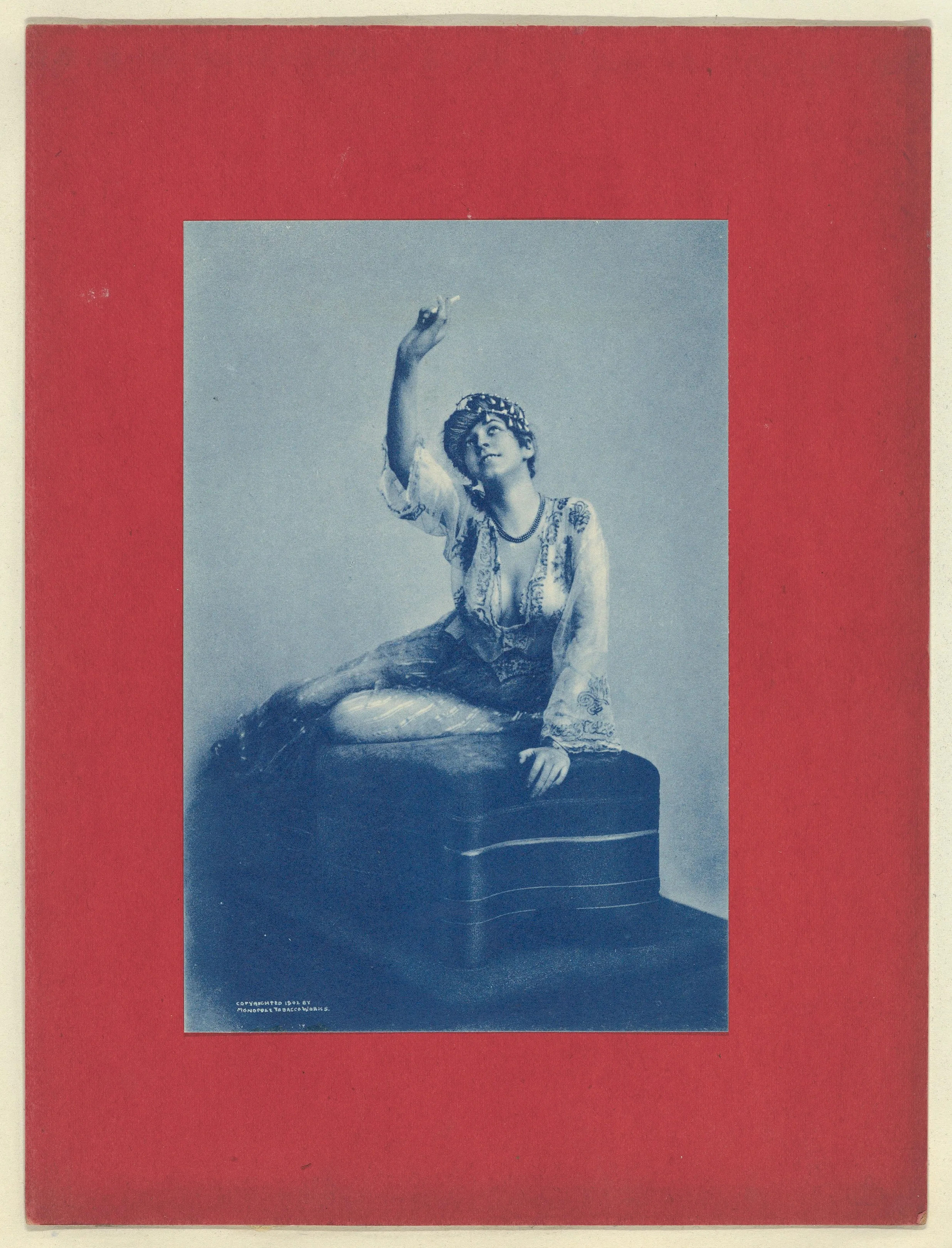 Plate 7, from Little Egypt Actresses series (T2), issued by Monopole Tobacco Works to promote Khedive Egyptian Cigarettes — Monopole Tobacco Works