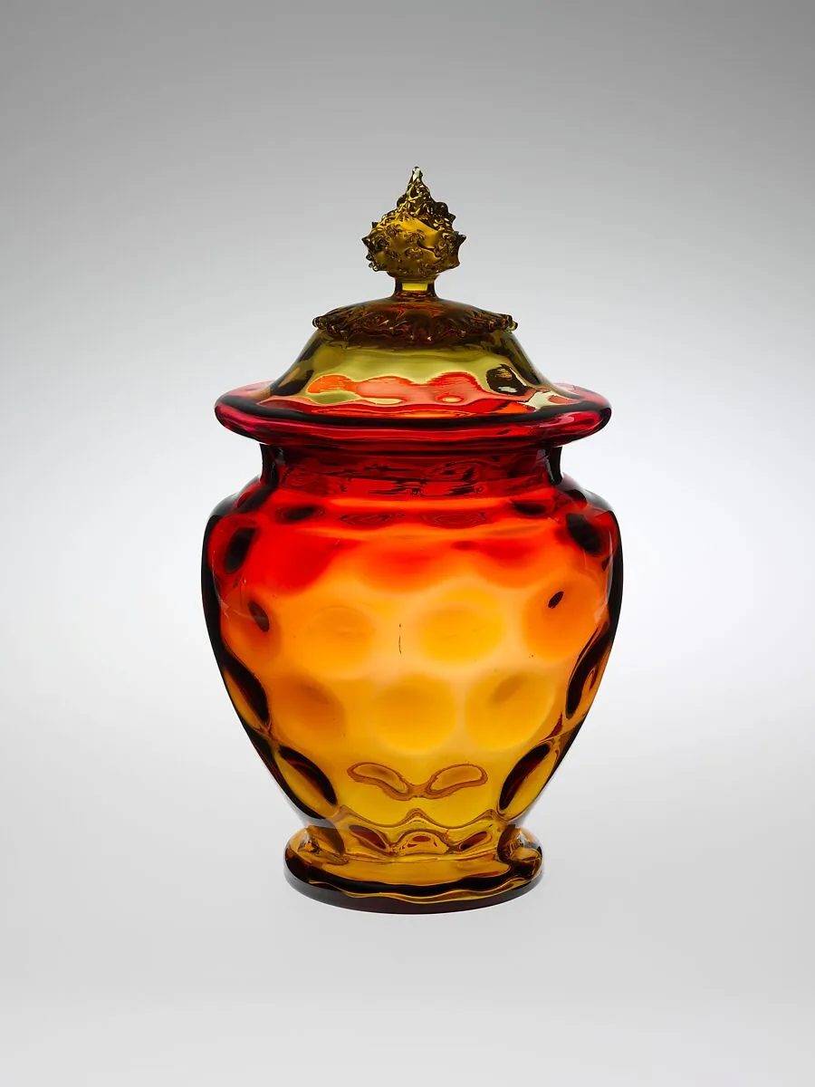 Covered Punch Bowl — Hobbs, Brockunier and Company