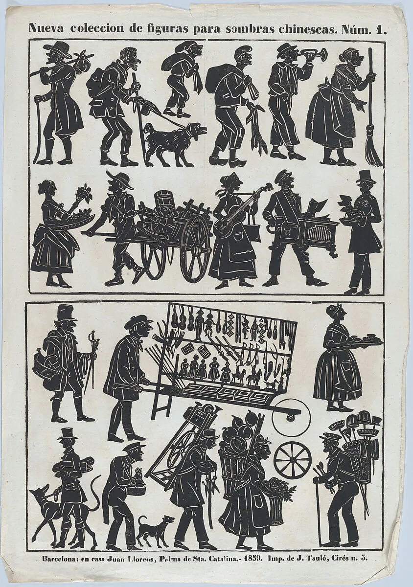 Sheet 1 of figures for Chinese shadow puppets — Juan Llorens|José Taulo
