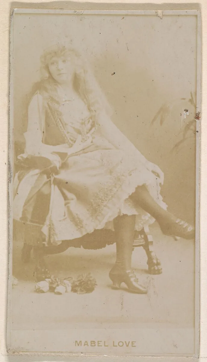 Miss Mabel Love, from the Actresses series (N245) issued by Kinney Brothers to promote Sweet Caporal Cigarettes — Kinney Brothers Tobacco Company