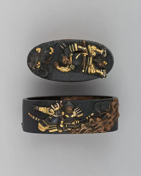 Sword-Hilt Collar and Pommel (Fuchigashira) — Unknown