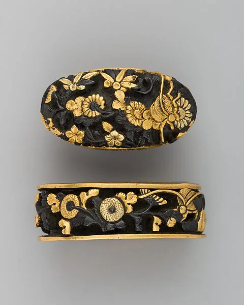 Sword-Hilt Collar and Pommel (Fuchigashira) — Unknown