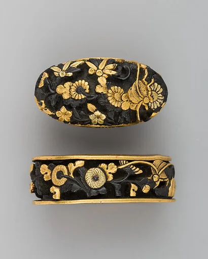 Sword-Hilt Collar and Pommel (Fuchigashira)
