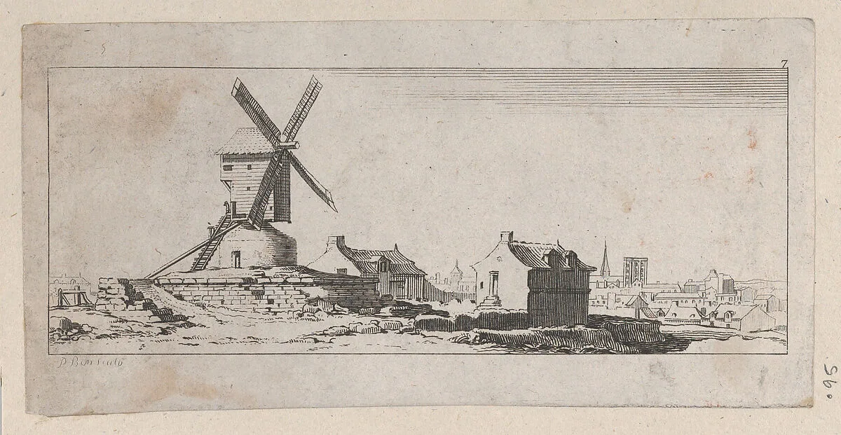 View of a Windmill — P. Benoist