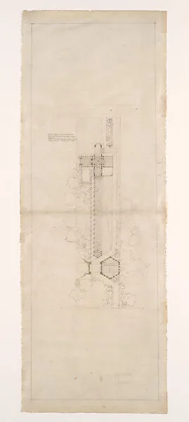 Plot Plan of Grounds and Residence for Little House — Frank Lloyd Wright