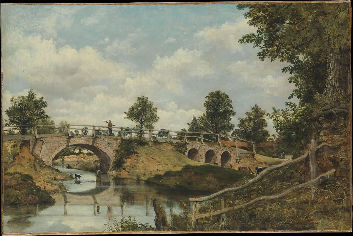 An Old Bridge at Hendon, Middlesex — Frederick Waters Watts