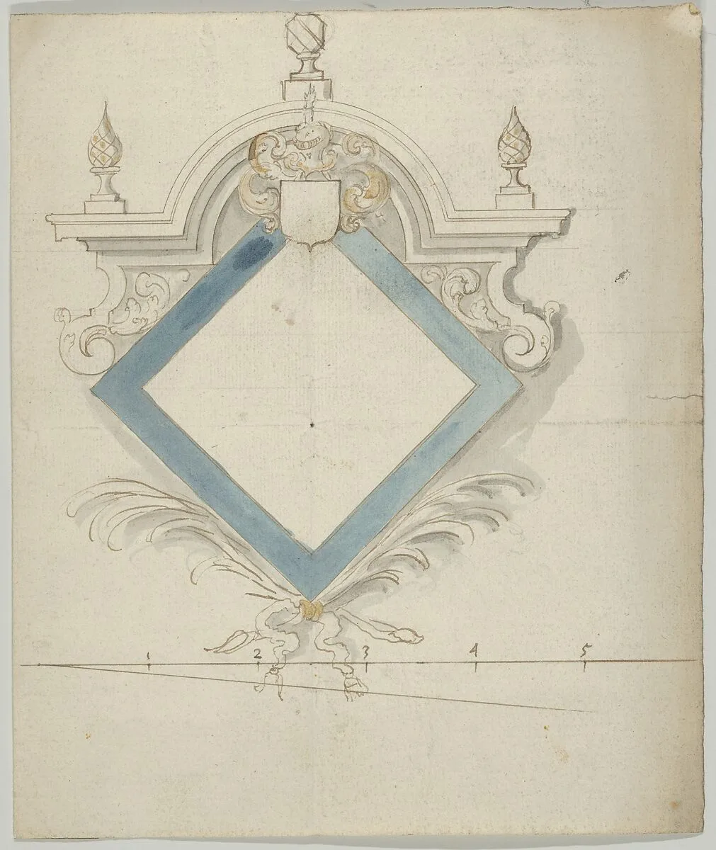 Epitaph with Lozenge-Shaped Panel — Anonymous, Flemish