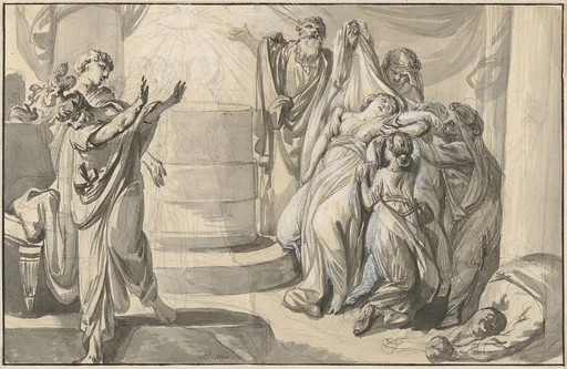 An Antique Sacrificial Scene (recto); Sketch of a Group of People (verso)