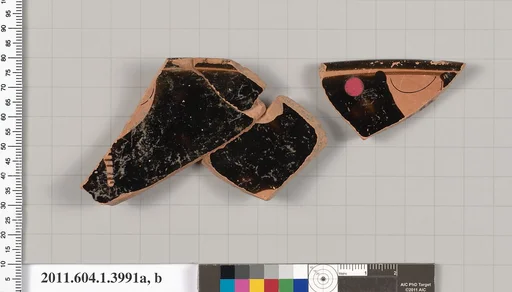 Terracotta fragments of a kylix (drinking cup)