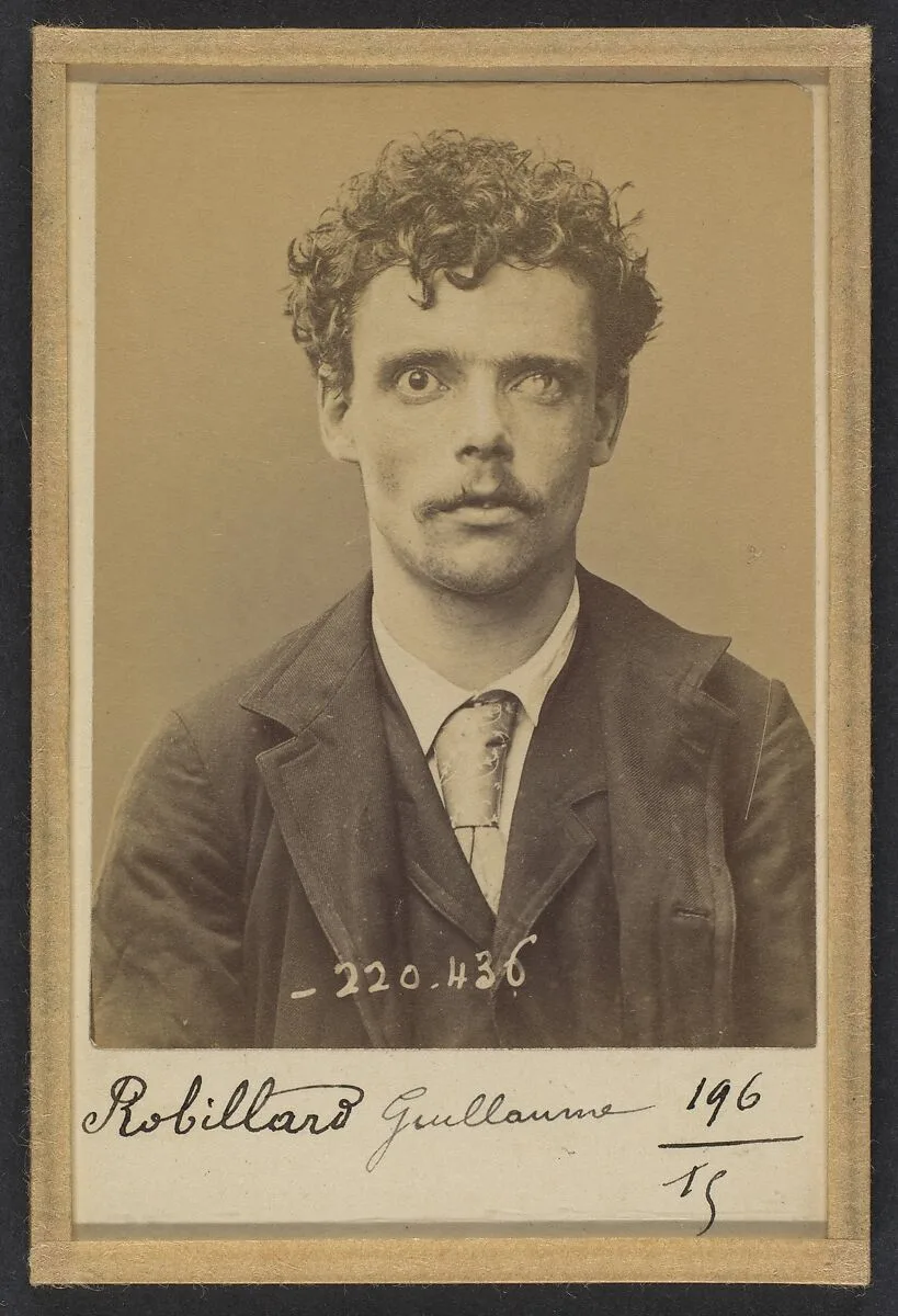 Robillard. Guillaume, Joseph. 24 ans, né le 17/11/68 à Vaucresson. Fondeur en cuivre. Anarchiste. 2/7/94. — Alphonse Bertillon