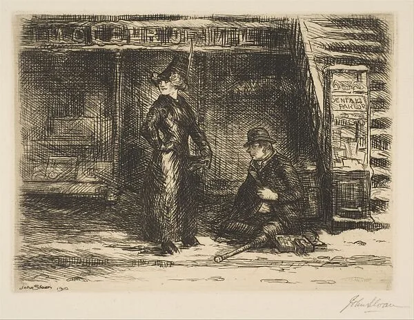 Girl and Beggar — John Sloan