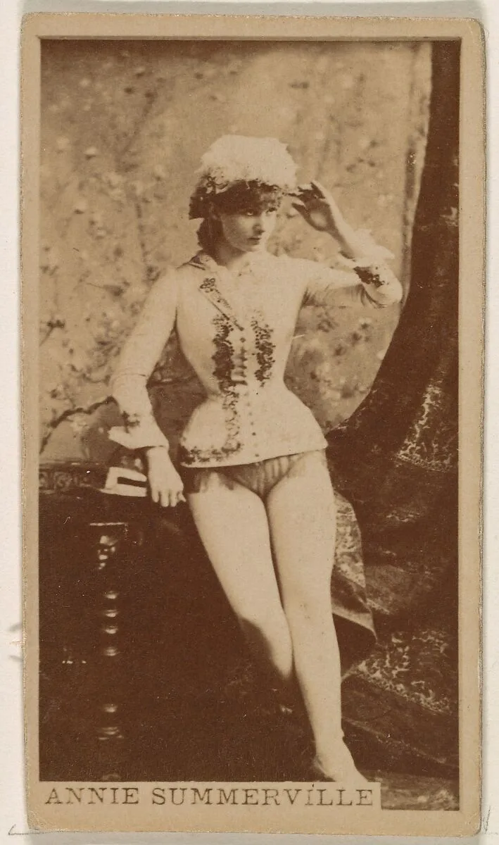Miss Annie Summerville, from the Actresses series (N245) issued by Kinney Brothers to promote Sweet Caporal Cigarettes — Kinney Brothers Tobacco Company