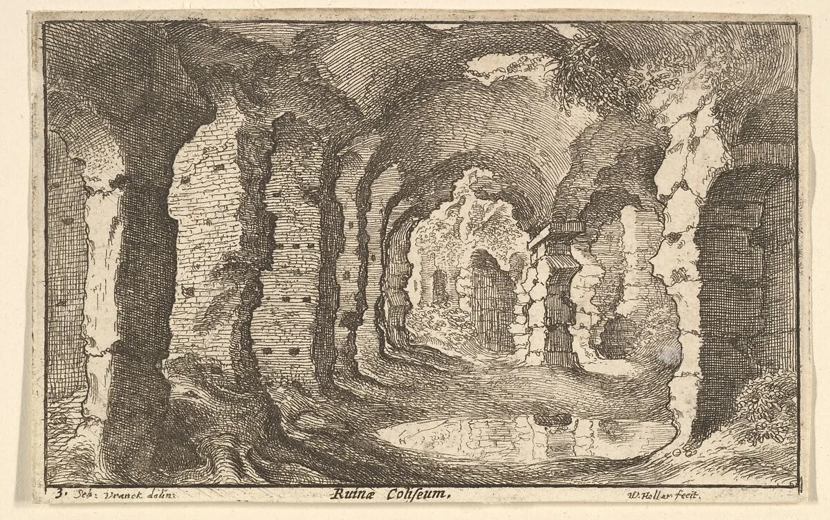 Ruinae Coliseum, from "Roman Ruins" — Sebastiaen Vrancx|Wenceslaus Hollar