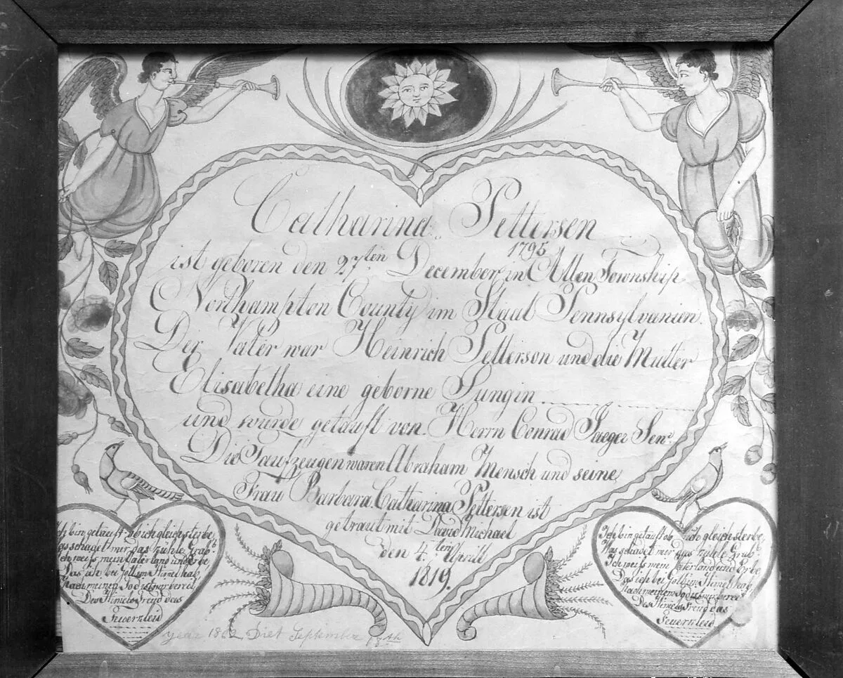 Birth, Baptismal, and Marriage Certificate — Unknown