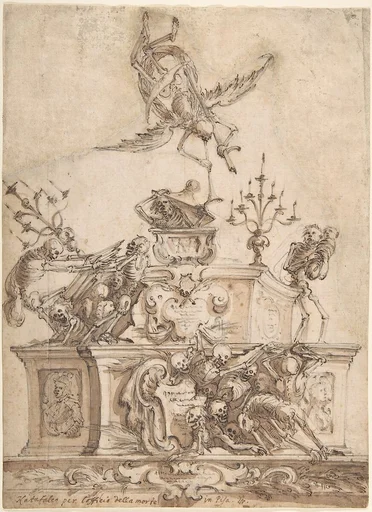 Catafalque for funeral in Pisa