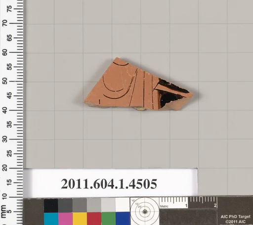 Terracotta fragment of a kylix (drinking cup)