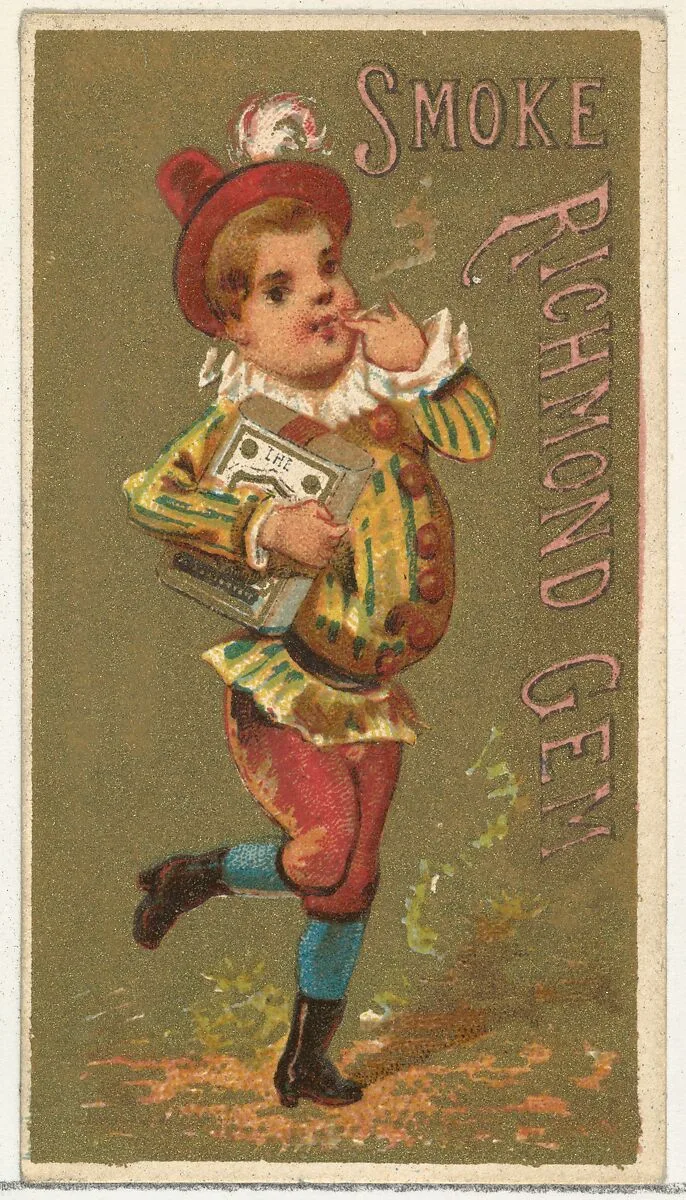 From the Girls and Children series (N65) promoting Richmond Gem Cigarettes for Allen & Ginter brand tobacco products — Allen & Ginter
