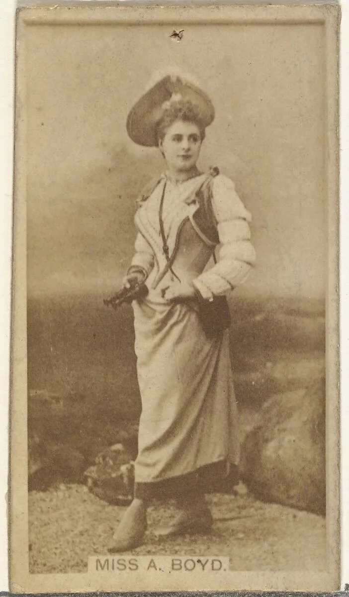 Miss A. Boyd, from the Actors and Actresses series (N145-8) issued by Duke Sons & Co. to promote Duke Cigarettes — W. Duke, Sons & Co.|American Tobacco Company