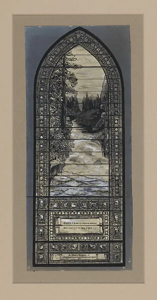 River of Life landscape window design — Louis C. Tiffany|Tiffany Studios