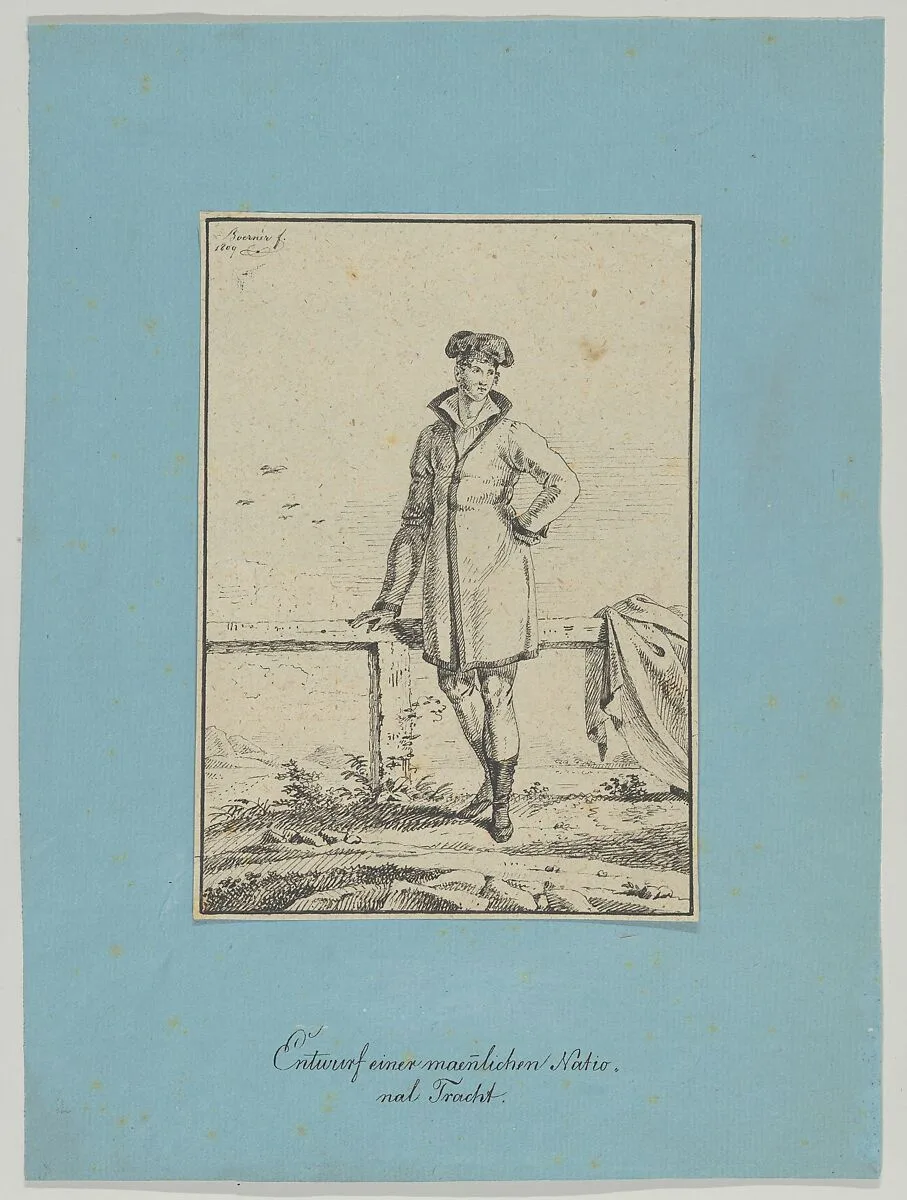 Design for a Male National Costume — Johann Andreas Boerner