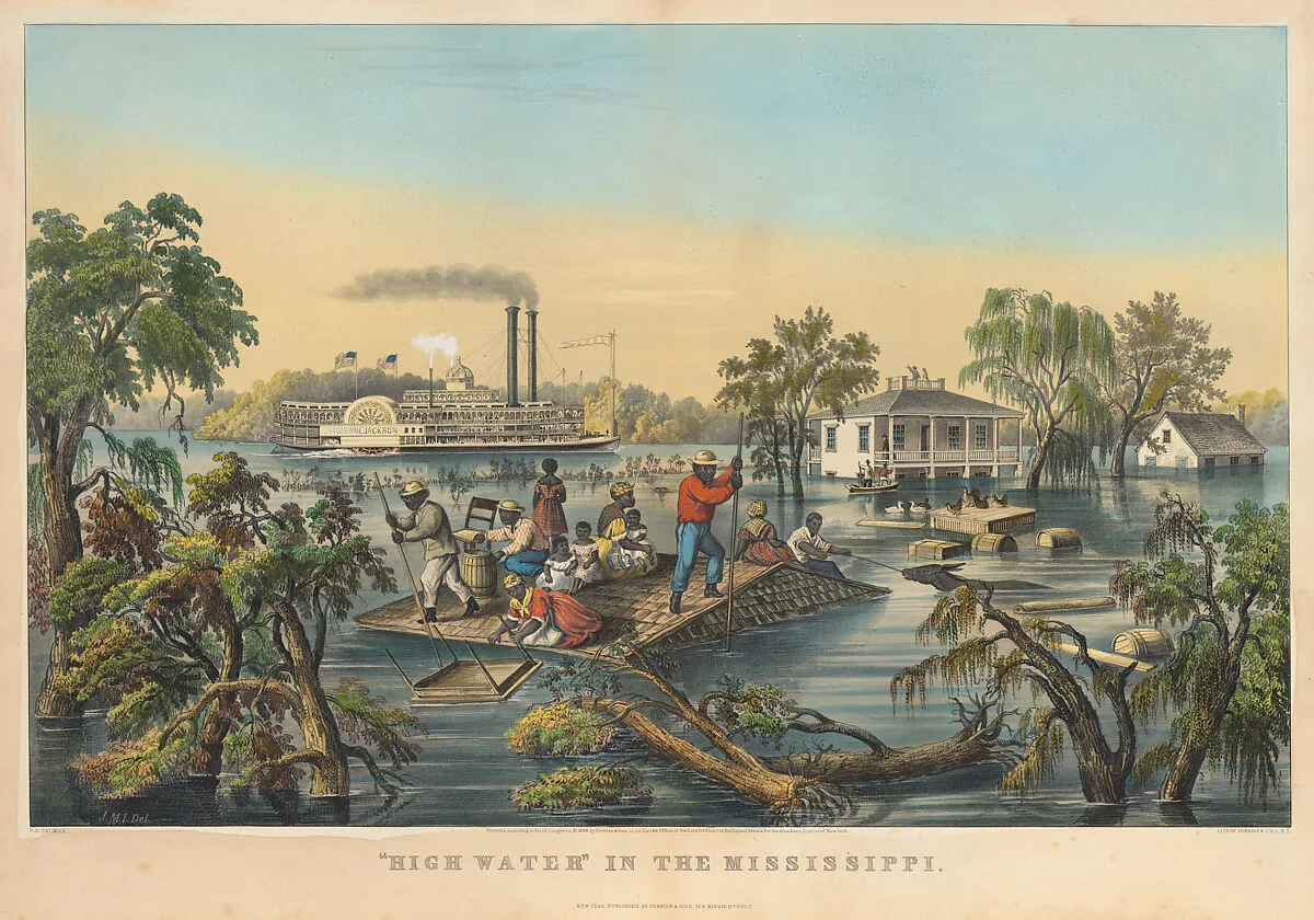 "High Water" in the Mississippi — James Merritt Ives|Currier & Ives|Frances Flora Bond Palmer