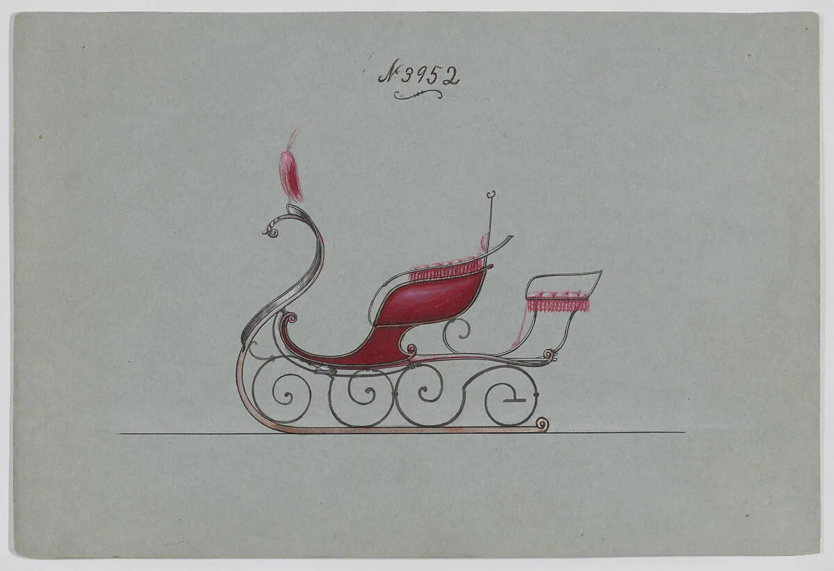 Design for Rumble Sleigh, no. 3952 — Brewster & Co.