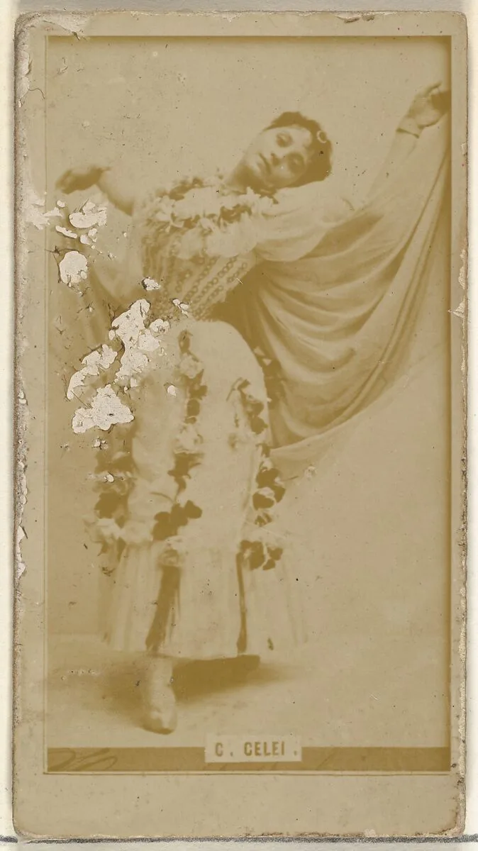 C. Celei, from the Actors and Actresses series (N145-8) issued by Duke Sons & Co. to promote Duke Cigarettes — W. Duke, Sons & Co.|American Tobacco Company