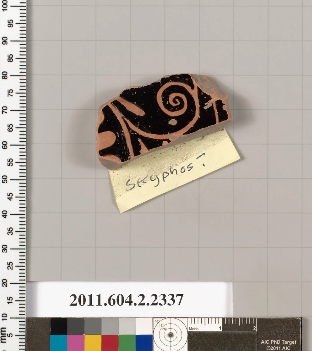 Terracotta fragment of a skyphos (deep drinking cup)? — Unknown